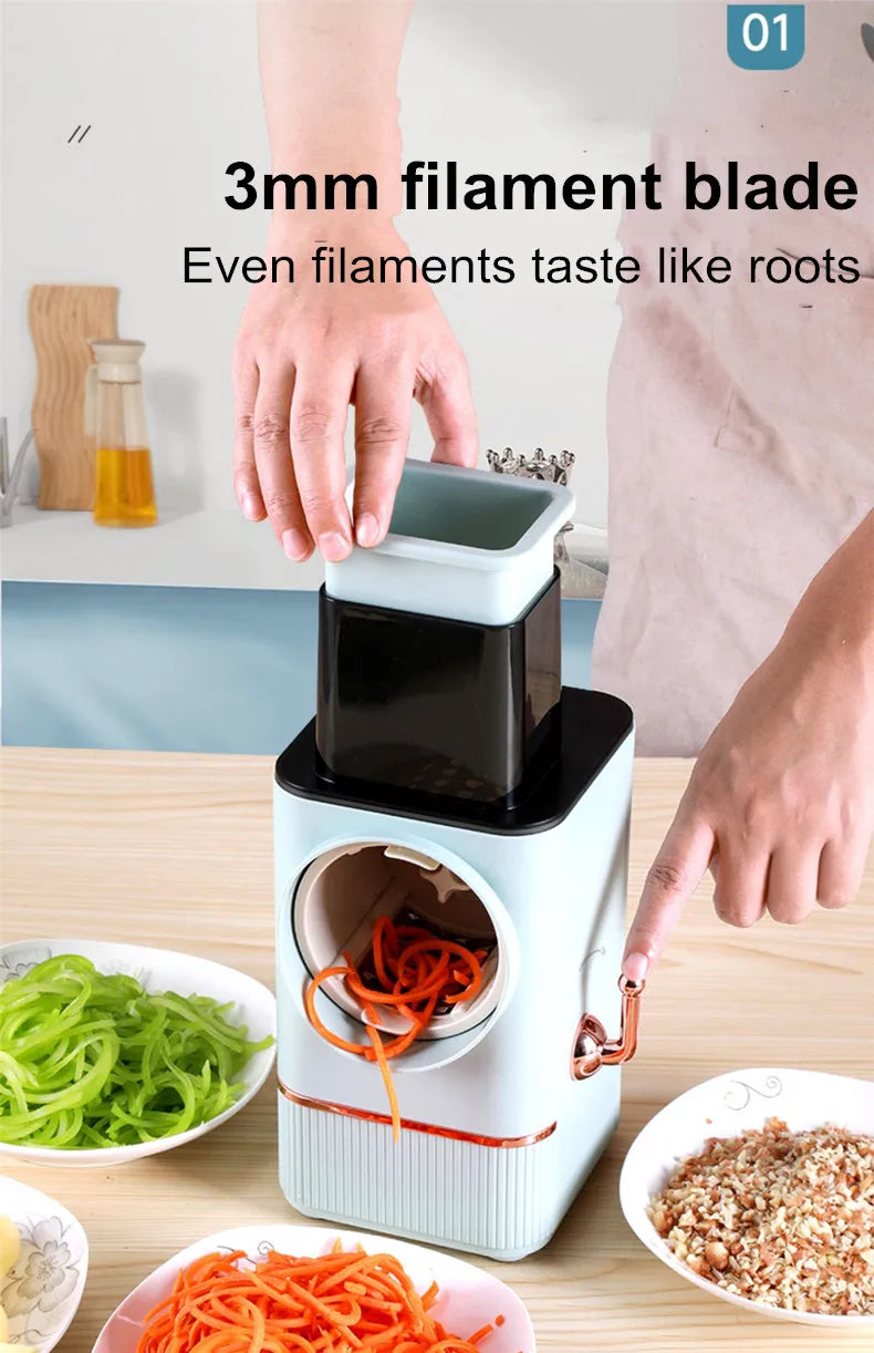 Electric Slicer Household Multifunctional Potato Chips Garlic Lotus Root Slices Cucumber Radish Shredding Vegetable Cutter