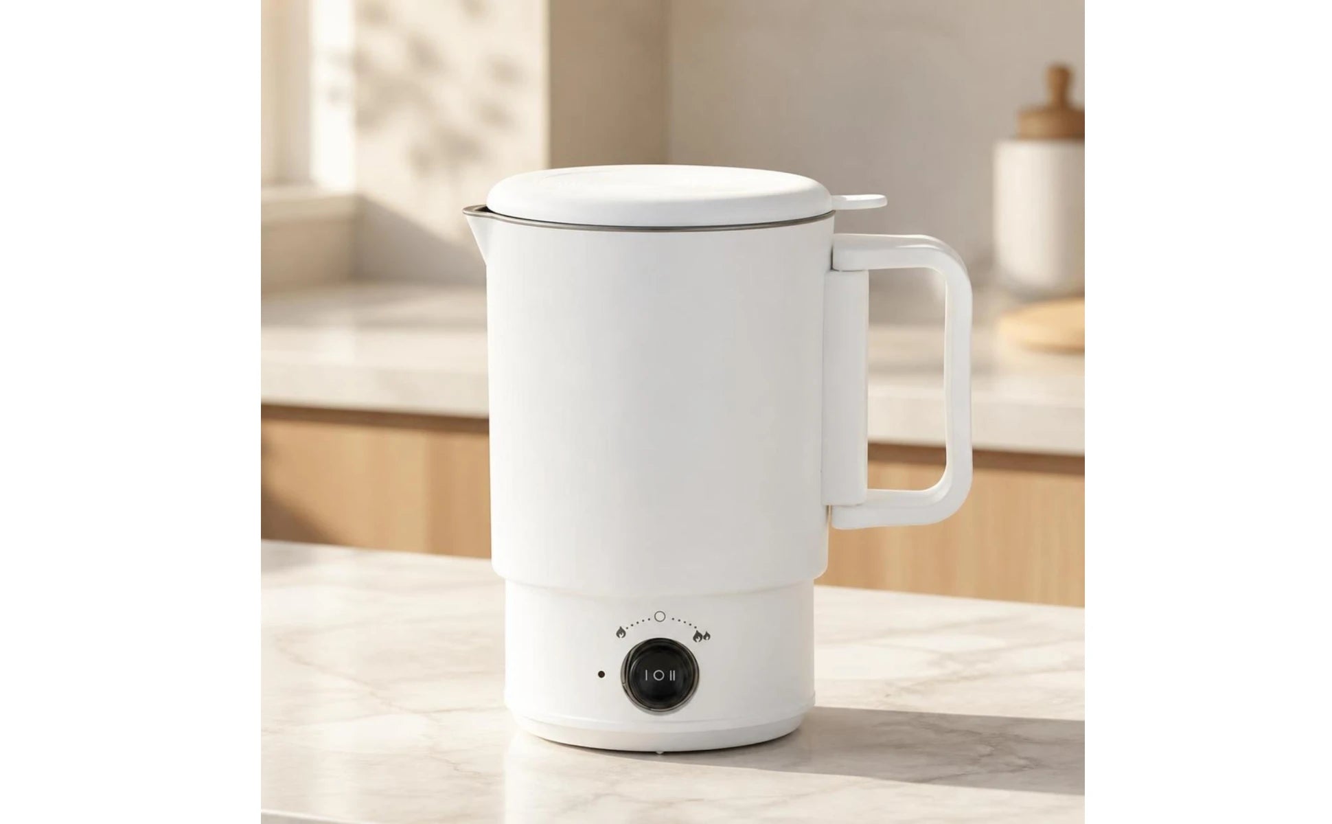 Foldable Electric Kettle Travel-Friendly Electric Kettle with Detachable Base Portable Water Boiler Compact for Travelers