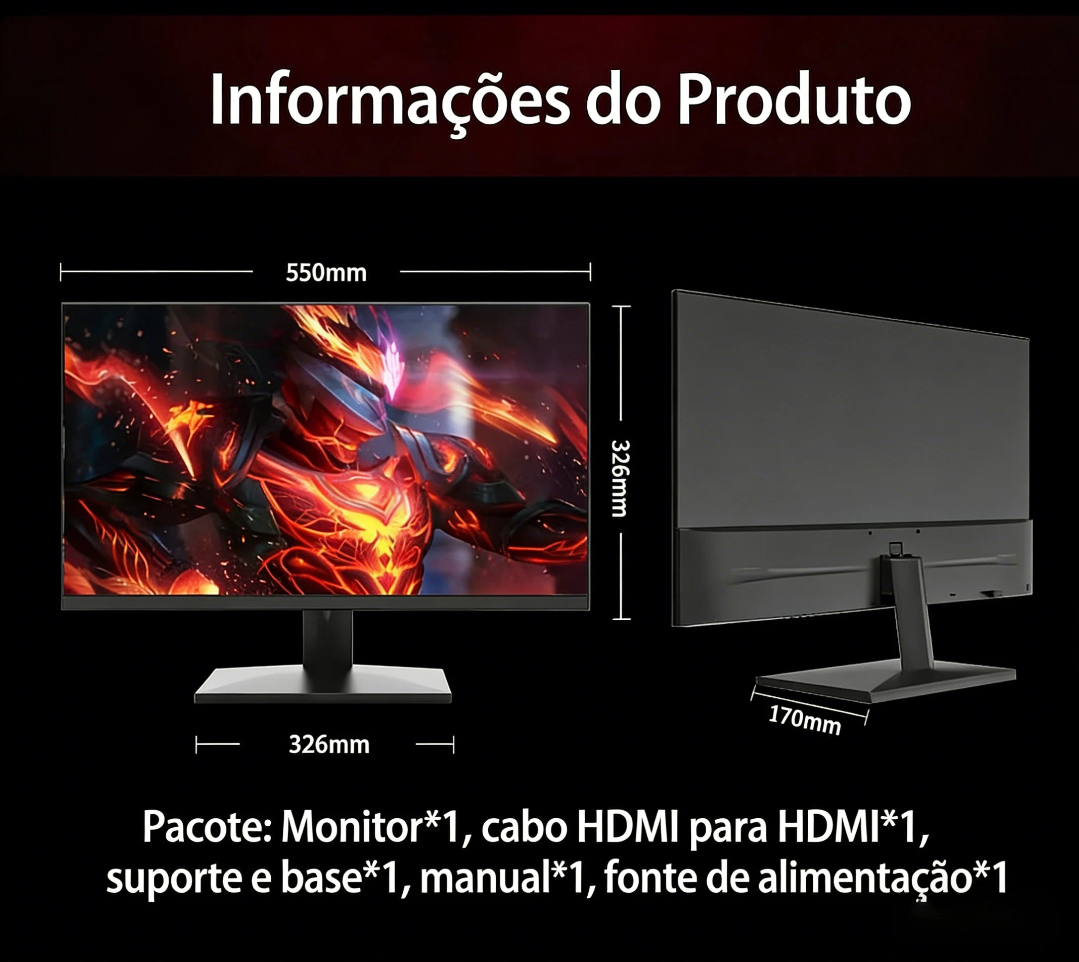24.5 Inch 240Hz Gaming Monitor 1920×1080P 120%sRGB HDR400 IPS Screen FHD 400Nits Display DP HDMI VESA Gaming PC Monitor