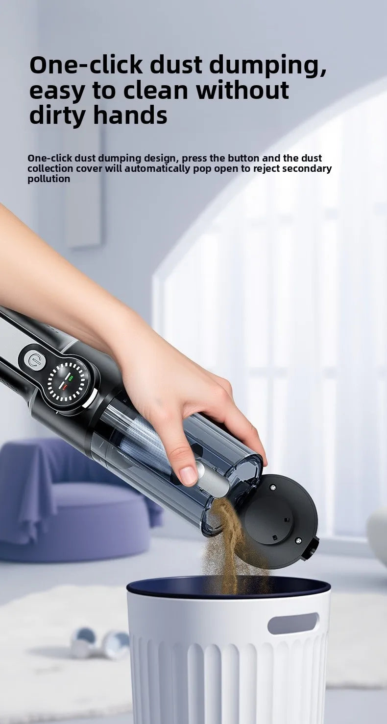 Household/Car Portable 17000pa Large Suction Vacuum Cleaner, High-Power Convenient Handheld Car Vacuum Cleaner