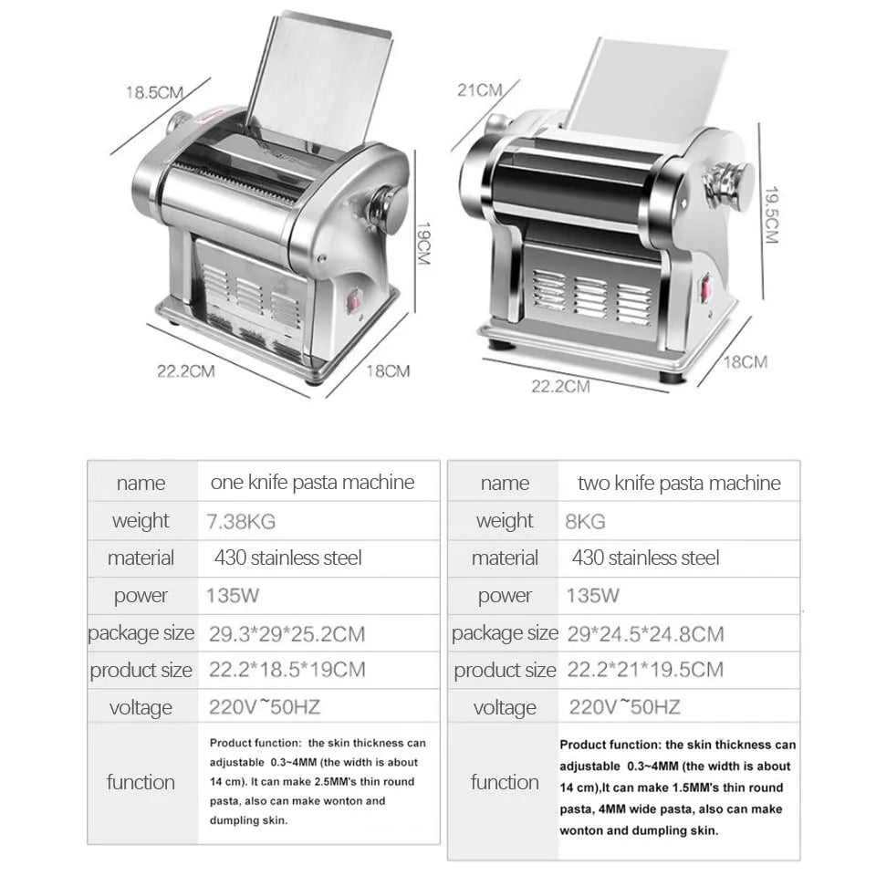 1 Blade Home Electric Automatic Small Multi-Functional Pasta Maker Family Special Stainless Steel Noodle Machine