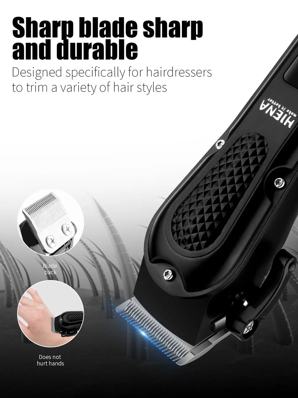 Hiena 212 Professional Hair Cutter Mans Hair Clipper Set Metal Electric Cordless Hair Trimmer for Barber LCD Display Hair Cutt