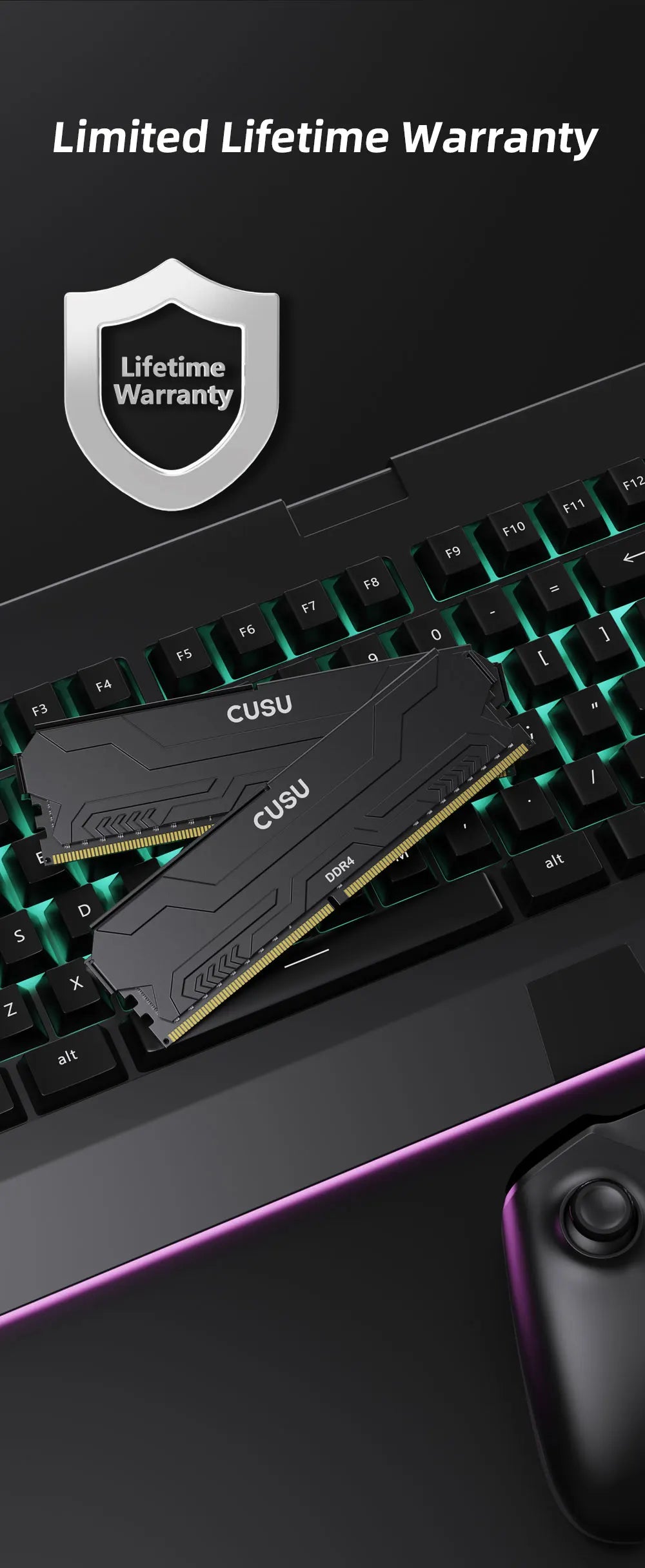 CUSU DDR4 Desktop Memory 3200MHz DDR4 RAM 8GB 16GB 8GBx2 16GBx2 1.35V/ 1.2V UDIMM for Motherboard