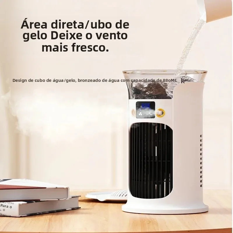 Portable Desktop Cold Air Fan USB Mini Home Use Multi-Function Air Conditioner Fan for Personal Cooling