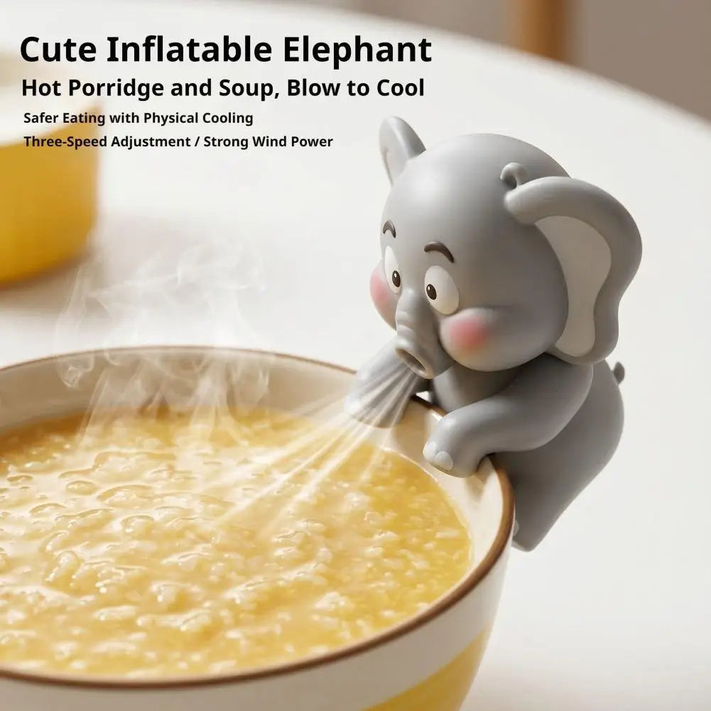 Portable Desktop Cooling Fan Electric Hanging Food Cooler Air Blower Kids Elephant Dinosaur Design Hand Fan For Travel Dining