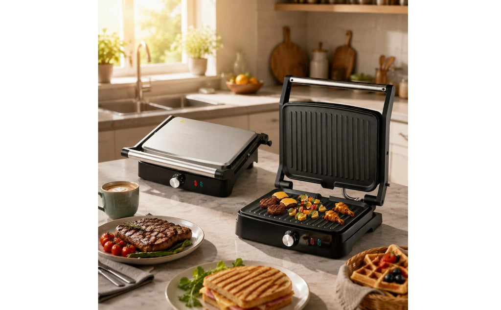 Sandwich Grill 220V Electric Grill Press Countertop Appliance Nonstick Plates Adjustable Heat for Home