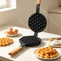 Egg Waffle Baking Mold Aluminum Nonstick Waffle Maker Egg Bubble Baking Mold Plate Pan Tool for Home Commercial Use