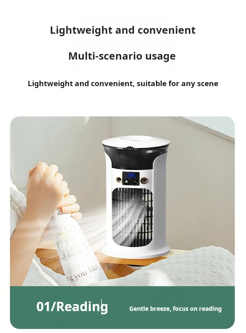 Portable Desktop Cold Air Fan USB Mini Home Use Multi-Function Air Conditioner Fan for Personal Cooling