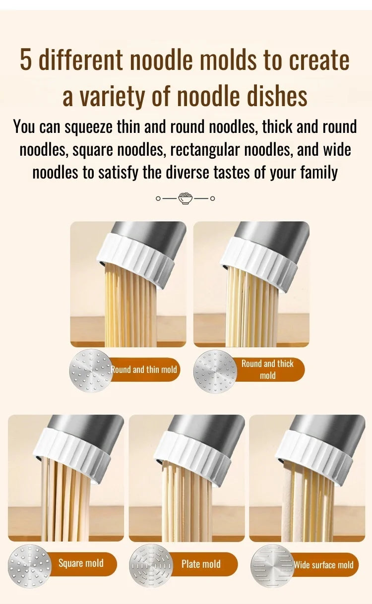 Electric Cordless Noodle Maker Handheld Portable Noodle Press Home Appliances Outdoor Kitchen Home Breakfast Smart Maker