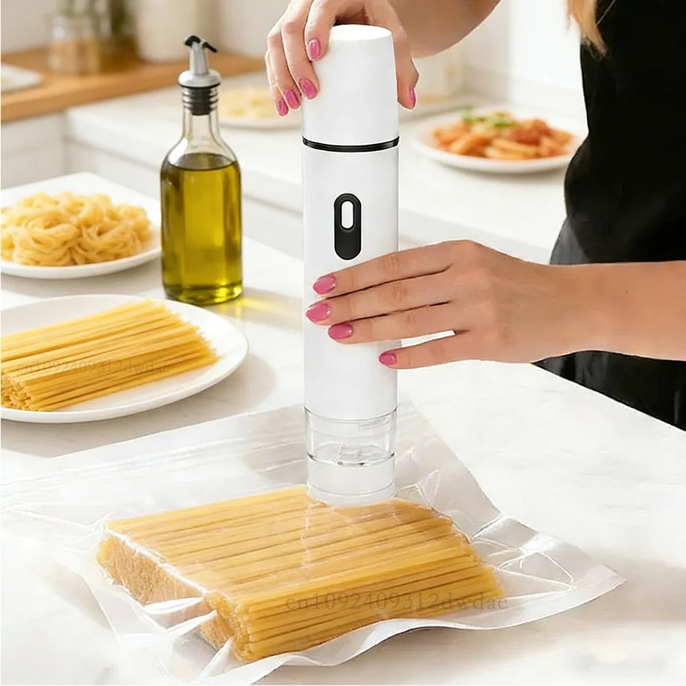 Air Vacuum Pump Automatic Food Sealing Air Pump USB Rechargeable Sealer Pump For Food Handheld Dry/wet Food Sealer Pump