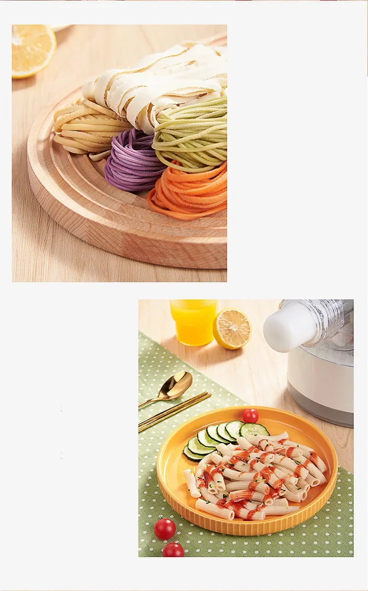 Automatic Pasta Maker Household Pasta Noodle Maker Dumpling Intelligent Noodle Making Machine Electric Dough Mixer 13 Molds