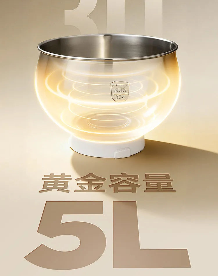 Multifunctional Household Stand Mixer Small Dough Kneading Machine DC Motor Anti-Black Powder Automatic Food Processor