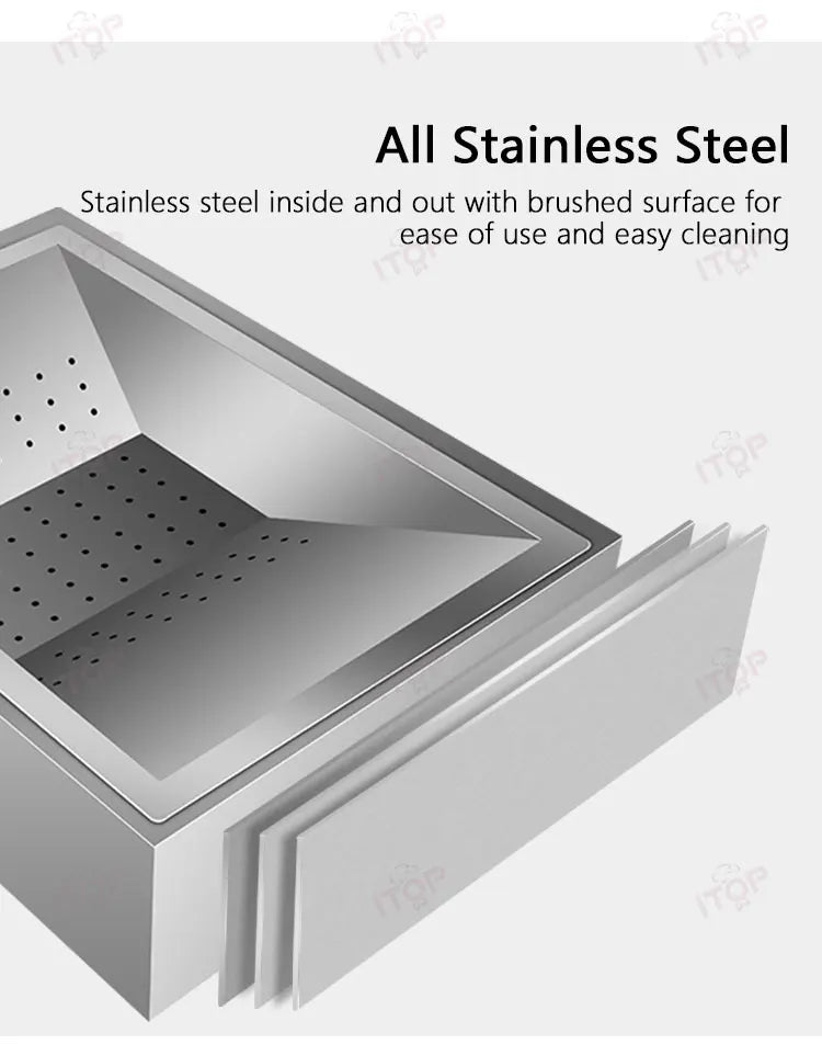 ITOP French Fry Dump Station French Fries Oil Filtering Station Potato Chips Tray Fried Food Stacking Plate 52*37.5*14 cm
