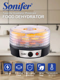 Food Dehydrator SF-4033 250W 5 Tray Fruit Vegetable Dryer with BPA Free Trays Adjustable Temperature for Home Kitchen