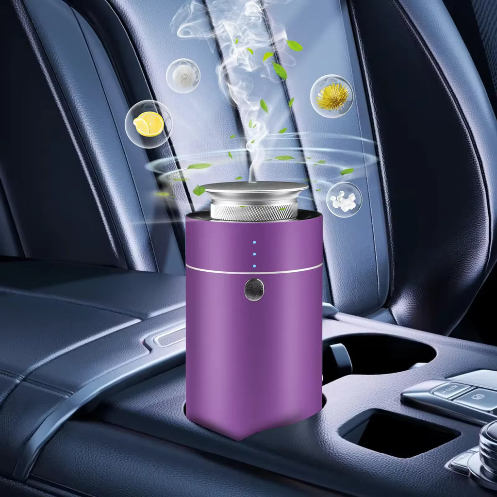 Luxury 10ML Battery Powered Plastic Car Aroma Diffuser Electric Waterless Essential Oil Diffuser Machine for Car Gift