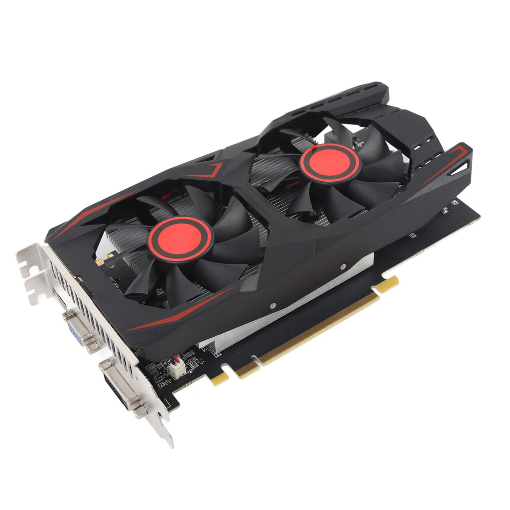 Graphics Card 6GB GDDR5 192BIT Double Fan PCIE 2.0 16X Slot Supports DVI VGA HD Multimedia Interface Gaming Video Card