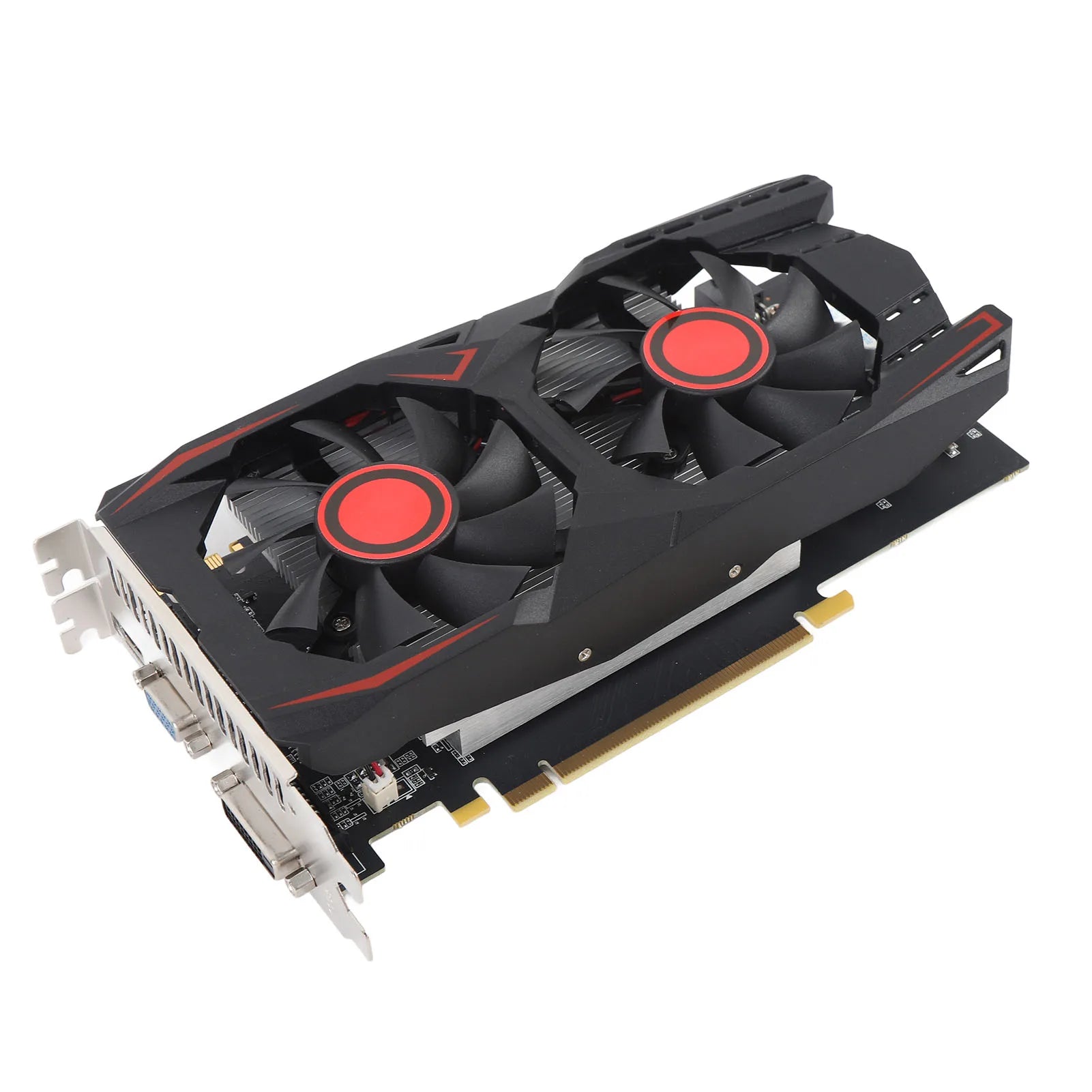 Graphics Card 6GB GDDR5 192BIT Double Fan PCIE 2.0 16X Slot Supports DVI VGA HD Multimedia Interface Gaming Video Card