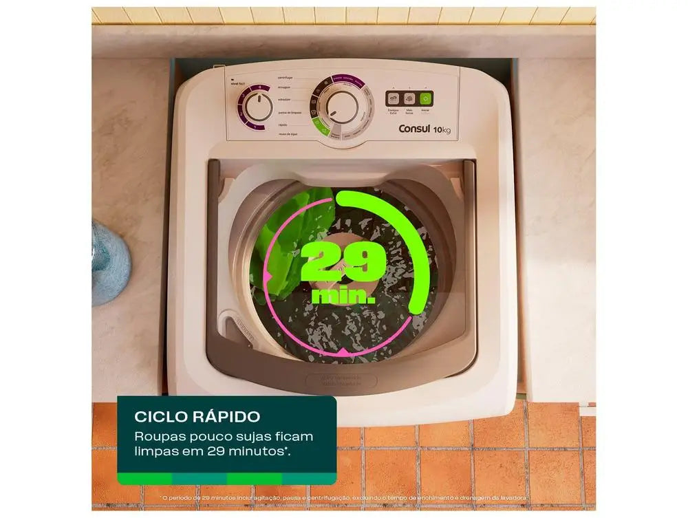 Washing Machine Consul 10kg 16 White Washing Programs CWB10BB - 220V