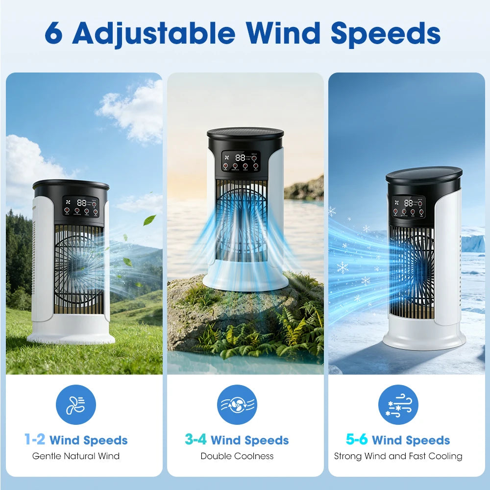 USB Mini Portable Air Conditioner Cooler Fan Water Cooling Air Conditioning for Home Office - Compact Air Cooler