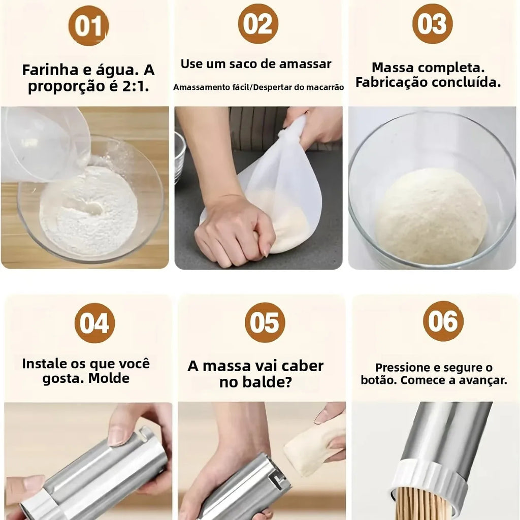 Multifunctional Handheld Noodle Press Electric Pasta Maker Kitchen Tool for DIY Homemade Pasta and Noodles
