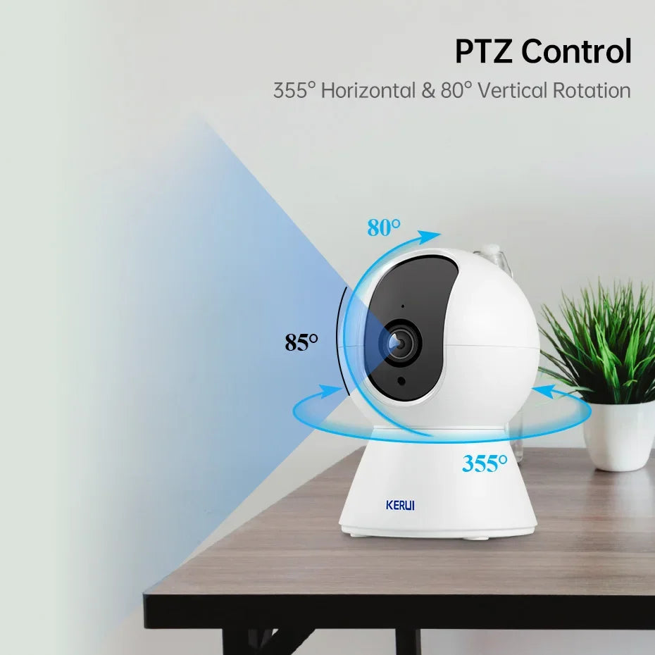 KERUI 5MP 8MP 4K HD WiFi IP Camera Indoor Wireless Security Home CCTV Surveillance Camera Works With Tuya Smart Auto Tracking