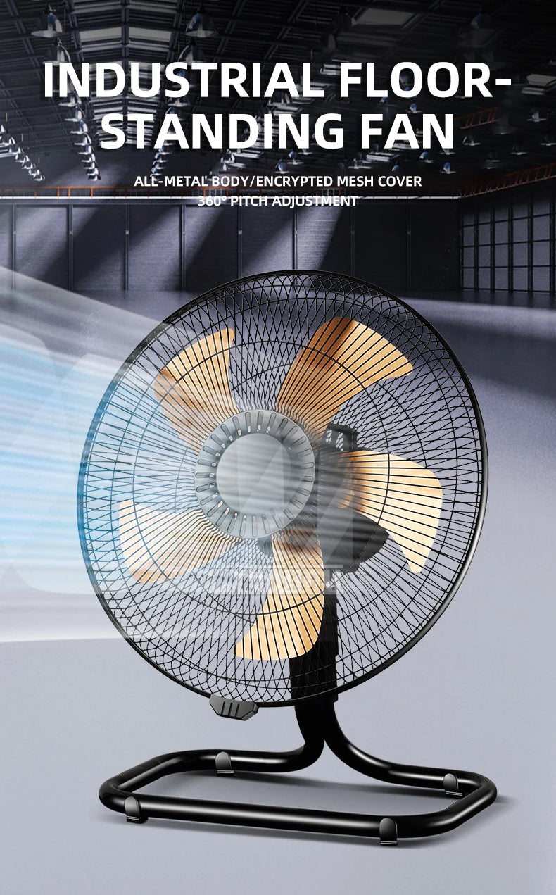 Powerful Electric Fan Industrial Shaking Head Floor Fan 20 inches High-power Table Electric Fan