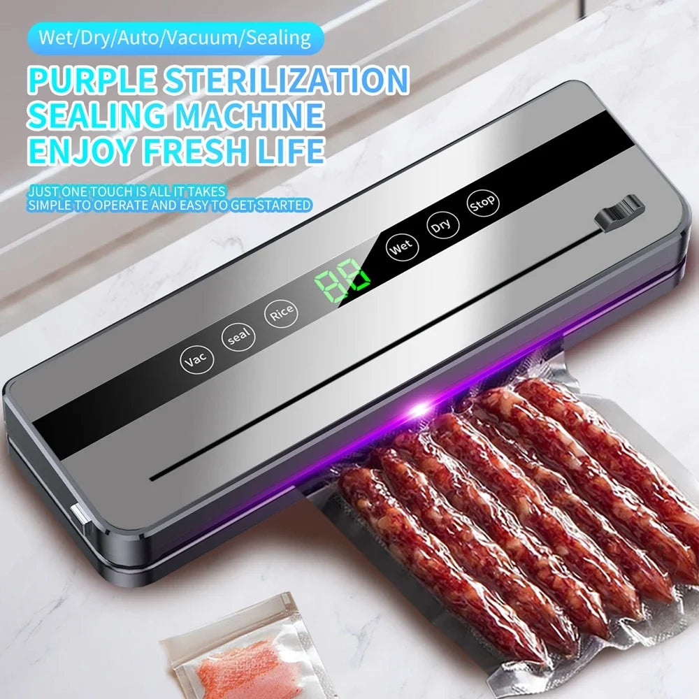 Mi Electric Vacuum Sealer Machine Dry/Wet Food Packaging Vacuum Sealing BagsFood Storage Vacuum Packaging Machine for Kitchen