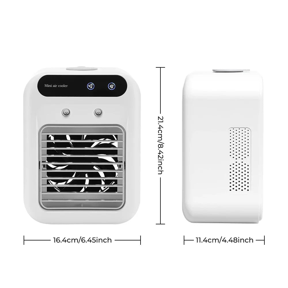 Small Portable Air Conditioner Fan, Small Air Cooler, Mini Humidifier for Home and Office