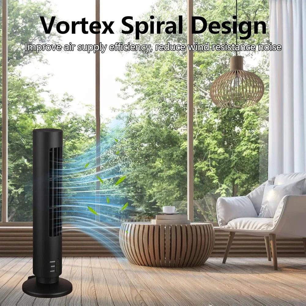 1Pcs Portable Air Cooler Vertical Bladeless Fan USB Desktop Air Conditioner Fan Mini Cooling Tower Fan for Home Office