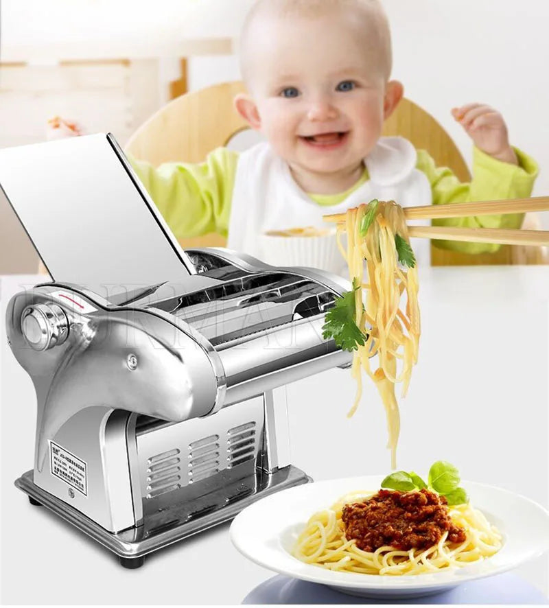 Electric Noodle Dumpling Wrapper Maker Machine Pasta Noodle Machine Commercial Household Stainless Steel Noodle Press Machine
