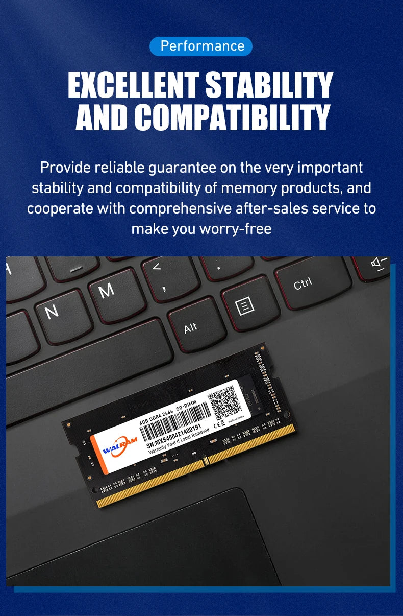WALRAM Ram Memory DDR4 DDR3 4GB 8GB 16G laptop Memoria Ram 1600 1333 1866 MHz Ram DDR3L 2133 2400 2666MHz ddr4 Notebook Memory