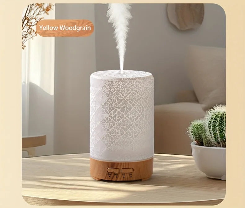 150ml Crack Design Essential Oil Diffuser USB Powered with  7 Color LED Lights Ultrasonic Air Humidifier for Living Room  Office