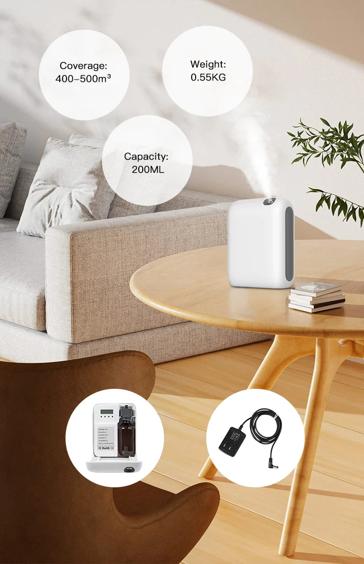 NAMSTE 500m³ Aroma Diffuser Electric Aromati Oasis 200ML Essential Oil Capacity Air Freshener Smart bluetooth control Diffuser