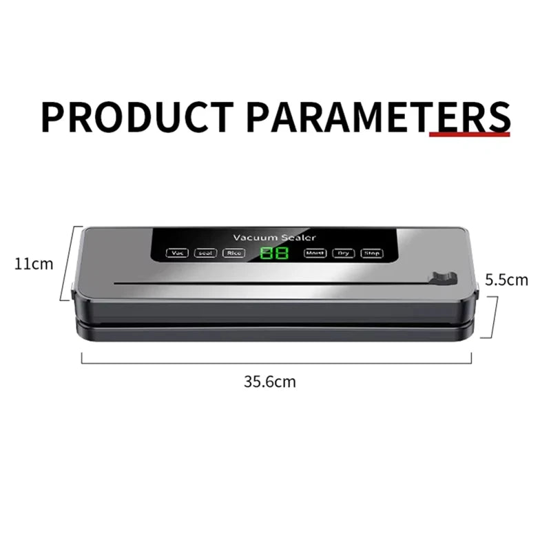 30CM Electric Vacuum Sealer Machine with Cutter Kitchen Food Saver Packaging Bags Commercial Vacuum Food Sealing Cocina