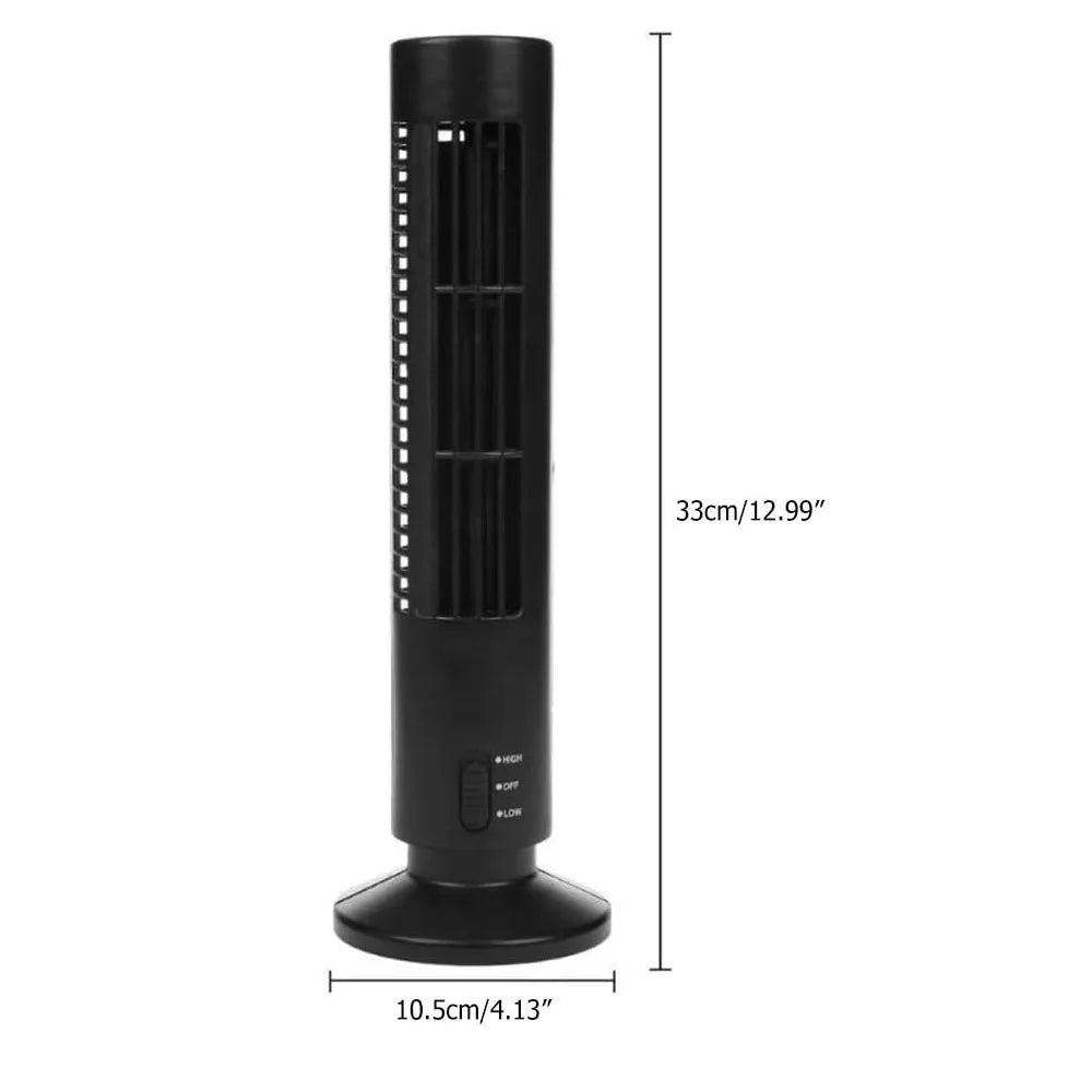 1Pcs Portable Air Cooler Vertical Bladeless Fan USB Desktop Air Conditioner Fan Mini Cooling Tower Fan for Home Office