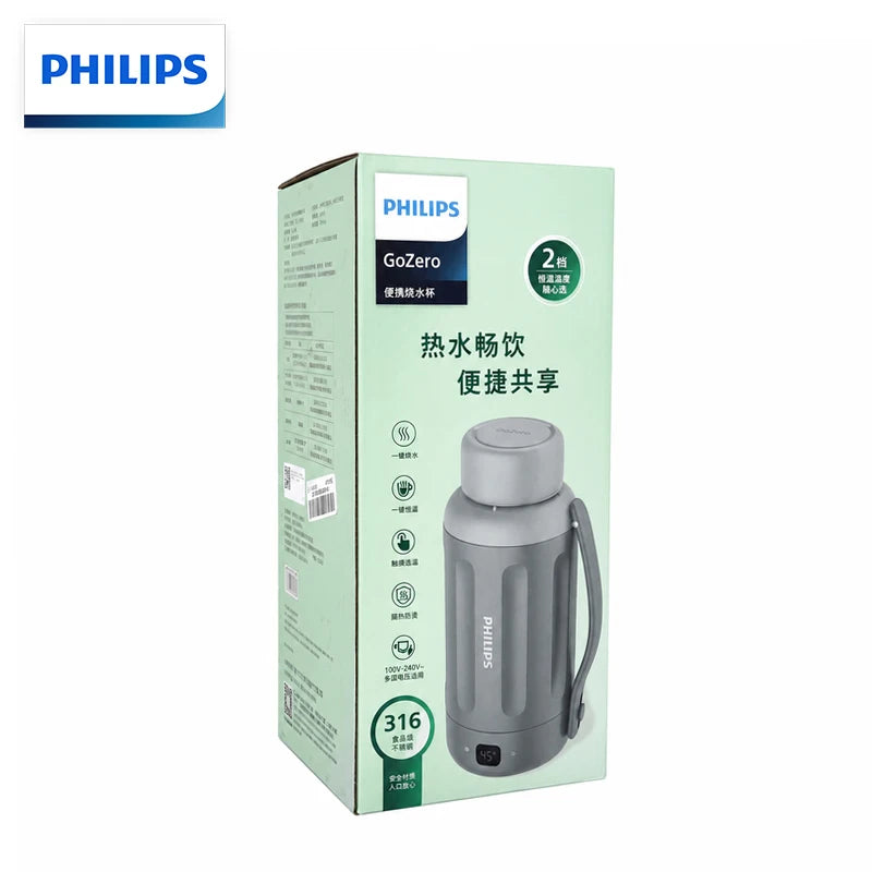 Philips 1000ML Electric Kettle Digital Display 5 Gears Thermostat Stainless Steel Kettle Boiling Water Cup For Travel