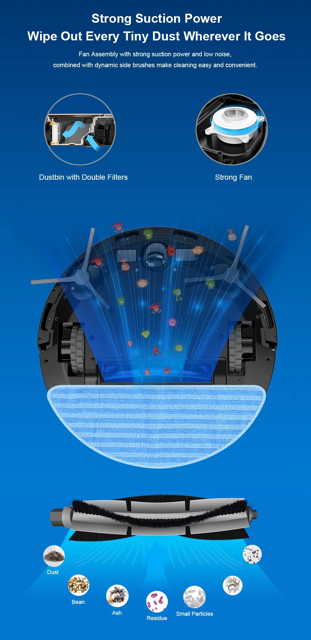 Robot Vacuum Cleaner Liectroux/Lilin X6, LDS Lidar Laser System,6500Pa,Multi-Floor Maps,Y Shape Wet Mop,Multilingual Voice
