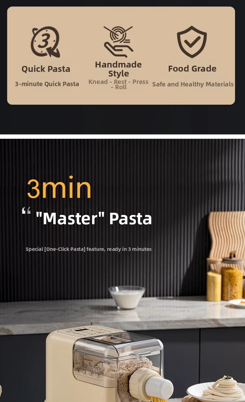 Electric Noodle Machine Household Food Grade Plastic Body Plastic Mold Dumpling Skin Noodle Machine Detachable Cleaning