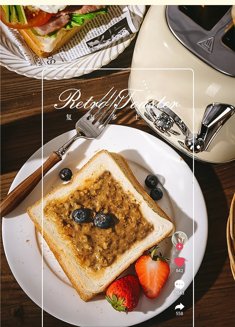 Small Appliances Household Multi-function Toaster Automatic Heating Bread Breakfast Machine Stainless Steel