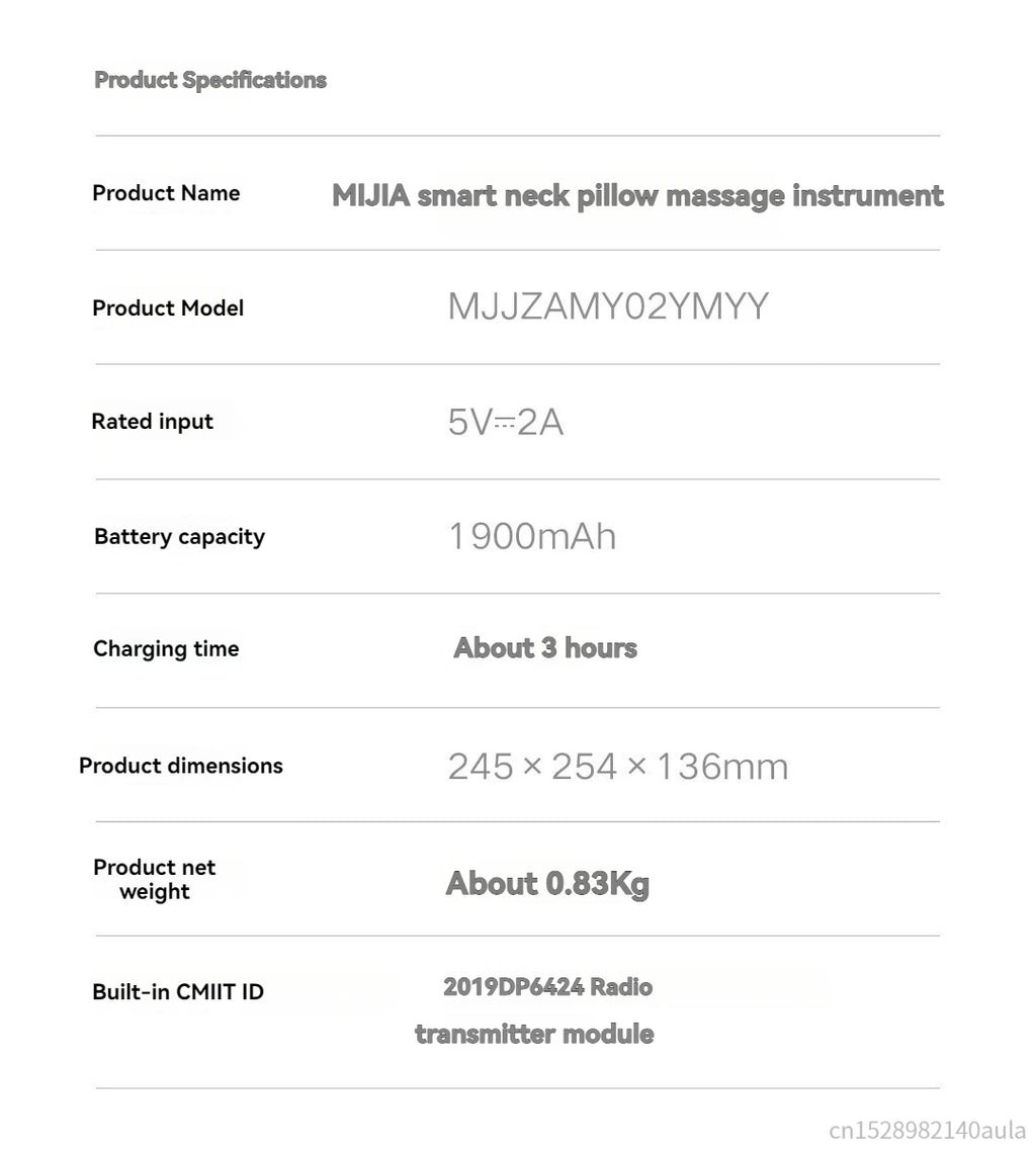 Updated Xiaomi Mijia Smart Neck Pillow Massager Brushless Motor Shoulder Neck Integrated Massage Hot Compress for Mi Home APP