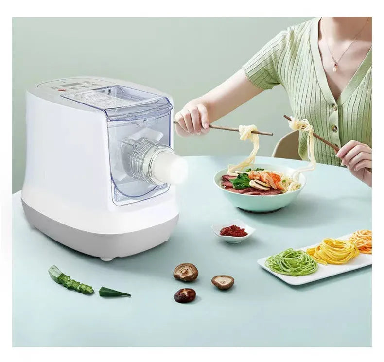 110V 220V Electric Noodle Maker Automatic Household Noodles Making Machine With English Panel 13 Moulds Nozzle
