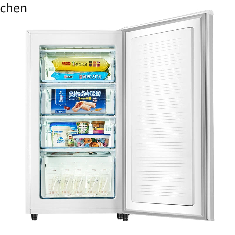 ZMLFreezer Vertical Full Freezer Side Open Door Freezer Small Drawer Air Cooled Frost Free