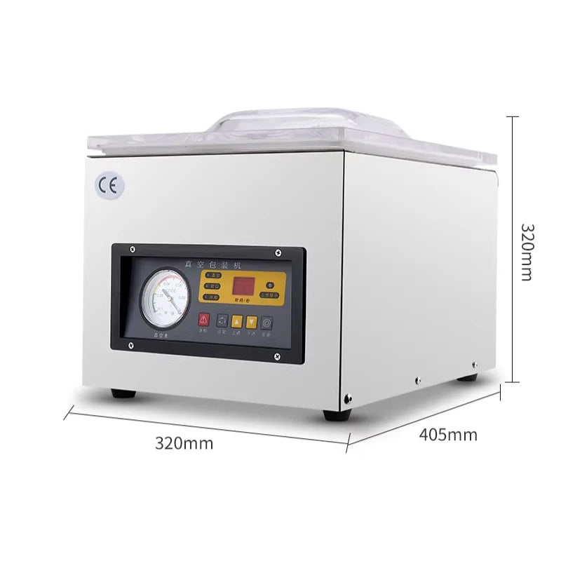 Commercial Wet and Dry Food Vacuum Sealer Packaging Machine135W Vacuum Packing Machine Fresh-keeping Plastic Sealing Machine