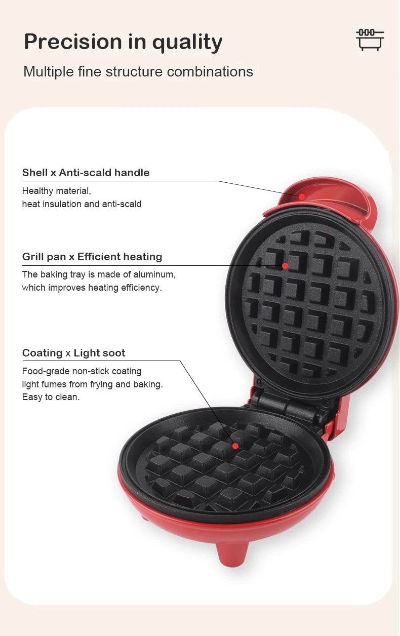110V/220V Multifunctional Waffle cake maker Non-stick Skillet Mini Omelette Egg burger maker Donut Baker Double-side heating
