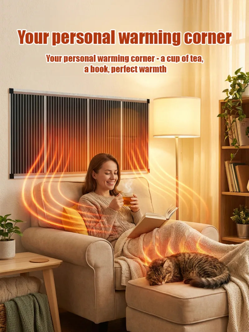 Energy Saving Graphene Heater Wall Mounted Fast Electric Heating Panel Far Infrared Heating Plate For Living Room Bedroom Office
