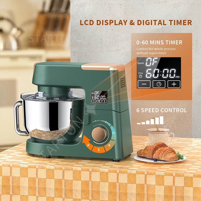 Electric Food Mixer Machine 5L-10L SUS304 Bowl Stand with Mixing Bowl & Dough Hook Factory Cust-omization Cust-om Home Kitchen