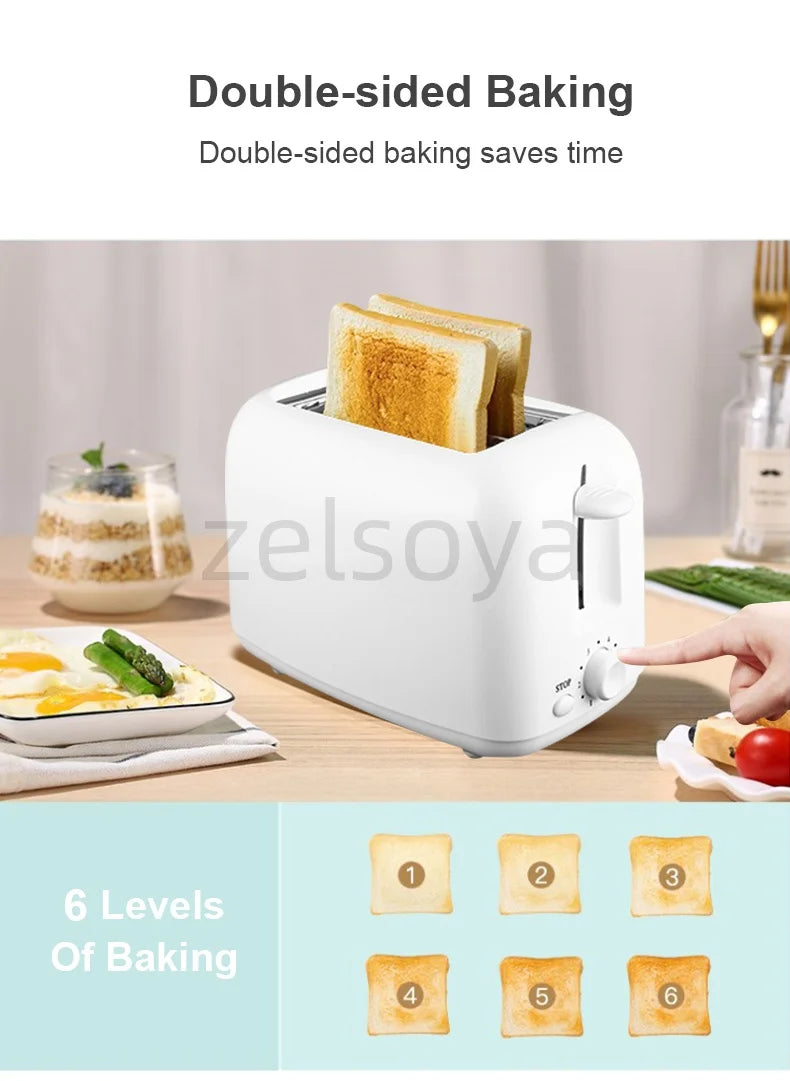 Electric Bread Toaster Home Toaster Breakfast Sandwich Maker 110V 220V