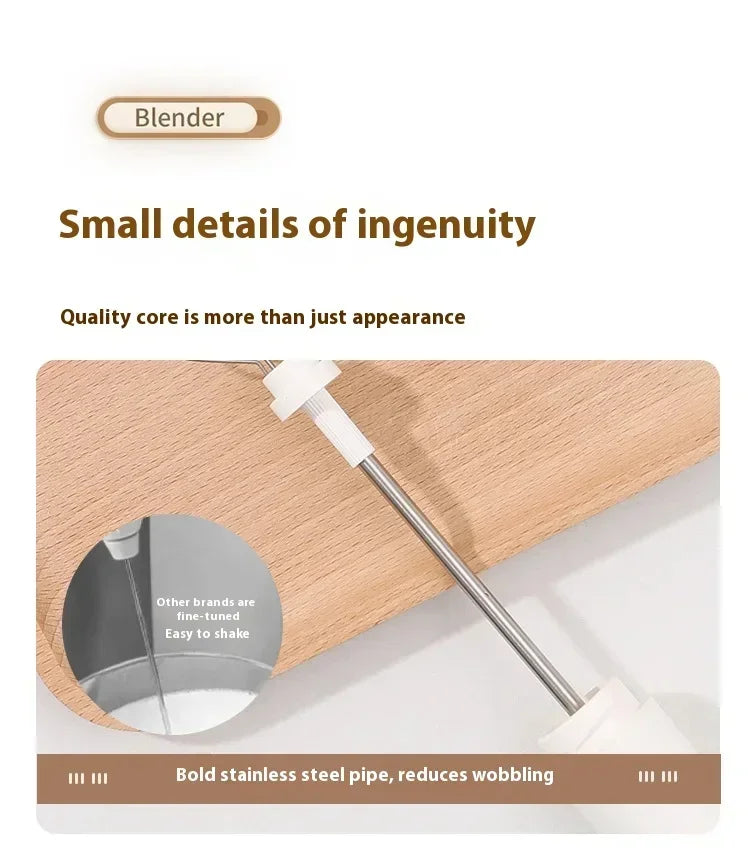 1ps Hot Selling Household Kitchen Small and Convenient Egg Beater Handheld Electric Charging Model Milk Frother Coffee Stirrer