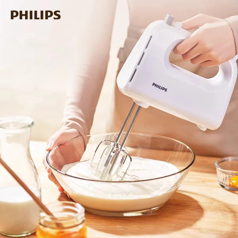 Philips Handheld Electric Egg Beater 3-Speed 2-Beater Automatic Mixer for Egg White And Cream Household Kitchen Tool HR3700