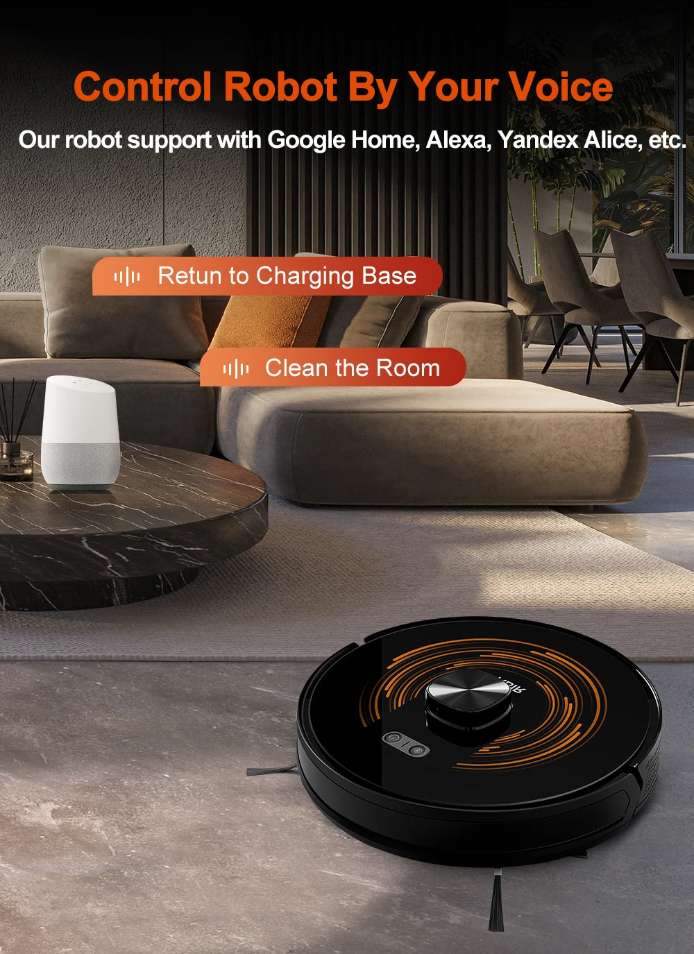 Robot Vacuum Cleaner ABIR X9,Laser Lidar,6500pa Suction,Multi-Floor Map,Dual UV Cleaing,APP Restricted Area,Smart Home Mop